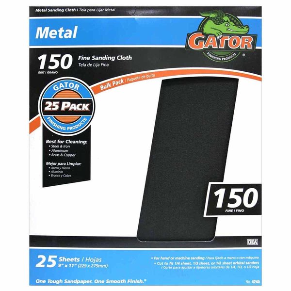 Gator Grit Gator 11 in. L X 9 in. W 150 Grit Emery Waterproof Sandpaper 3290